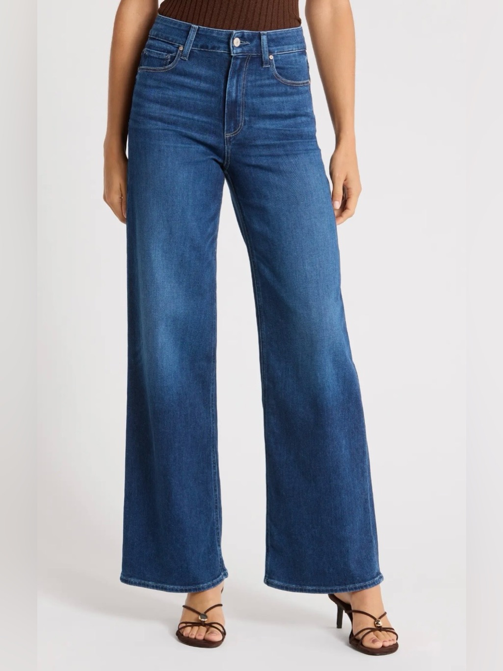 Nwt Paige Anessa High Waist Wide Leg Jeans 28- Nuetra